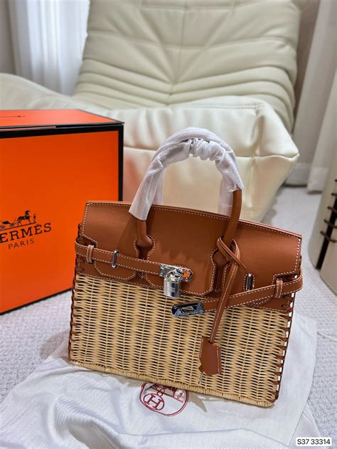 hermes rattan bag|hermes transparent bag.